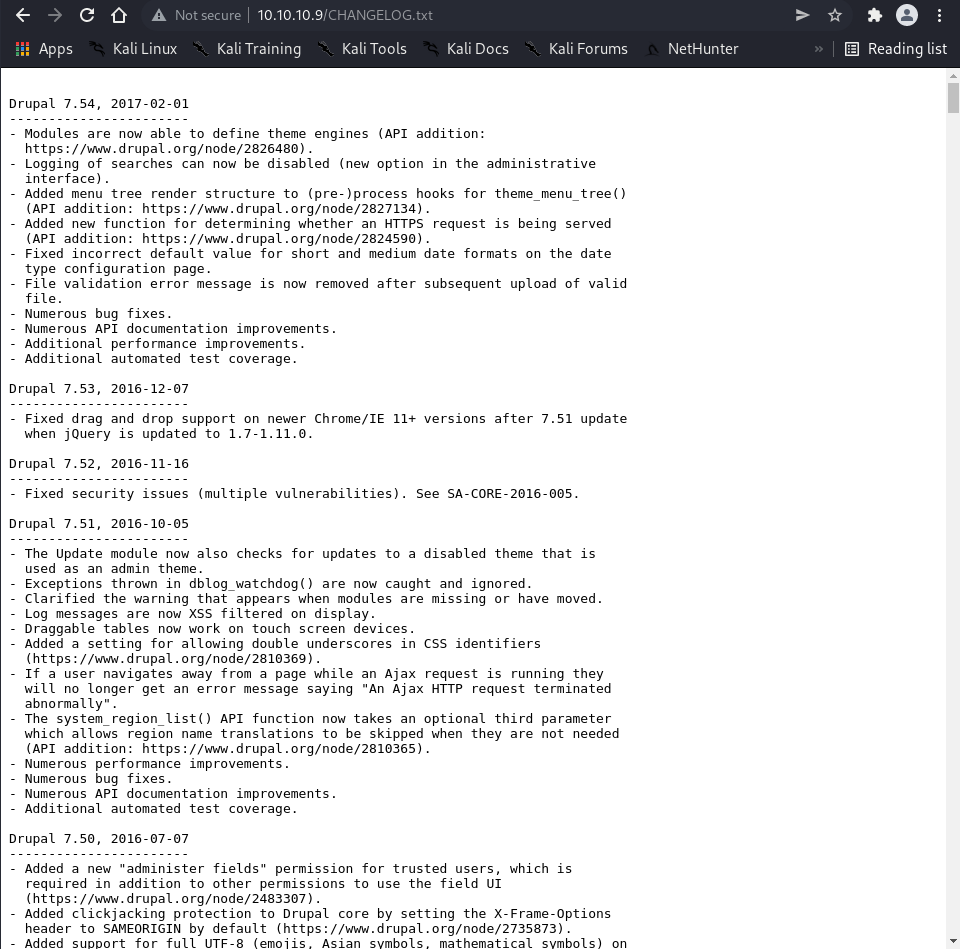 changelog