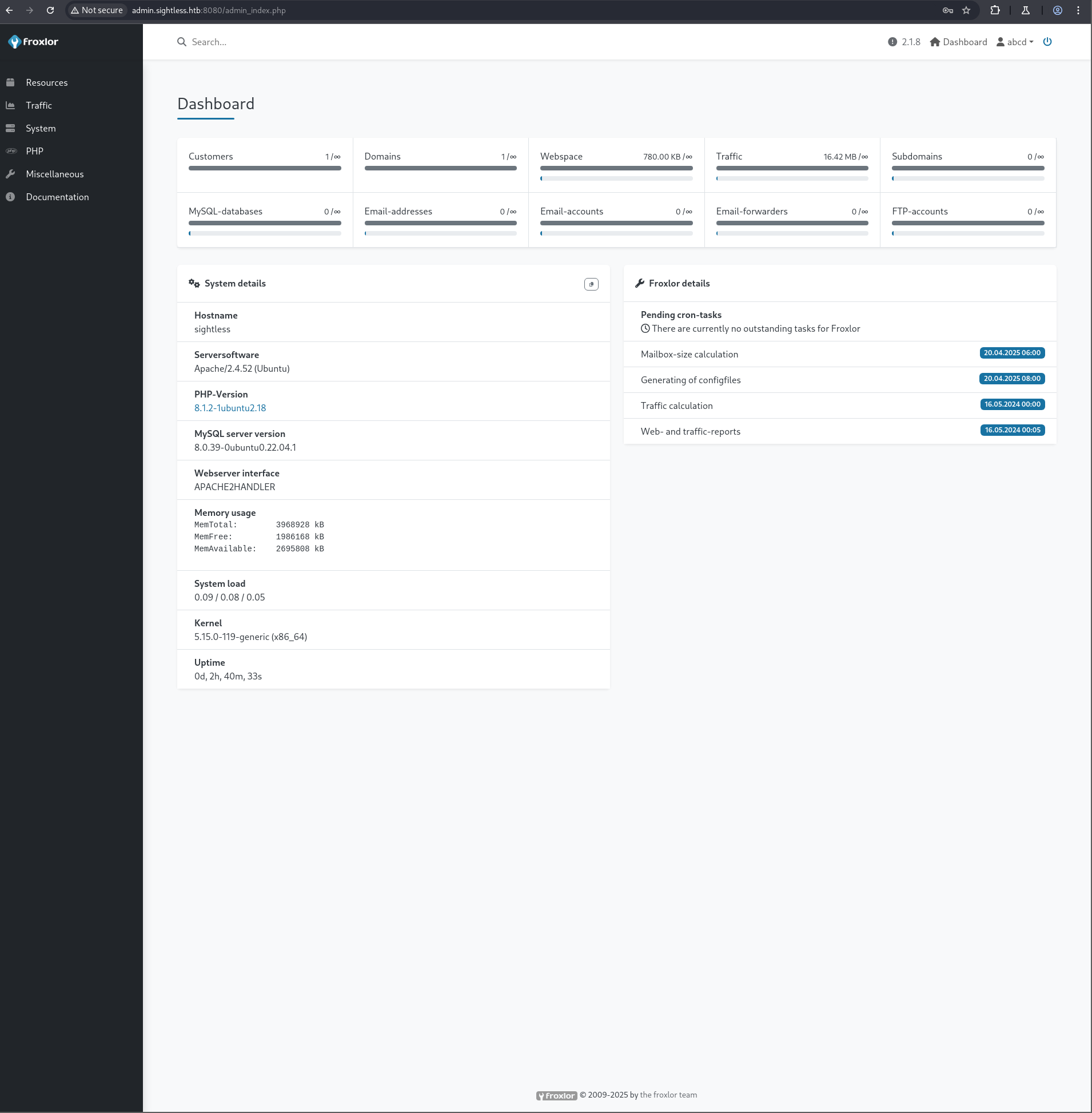 froxlor_dashboard
